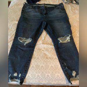 Blue Ripped destressed jeans